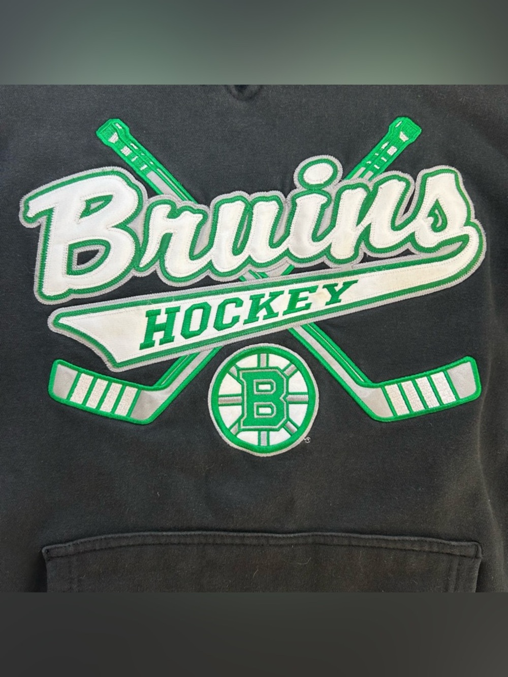 Boston Bruins NHL St. Patrick’s Day Signature Concepts Lace-Up Hoodie size L - Picture 4 of 11